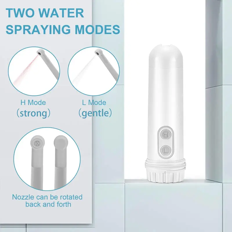 Portable Modern Water Bidet, 1 Count Foldable Personal Travel Bidet with 2 Pressure Option, Bathroom Accessories Electric Sprayer Toilet for Reduces Toilet Paper Usage By 50%/soothing Postpartum Care/perineal & Hemmoroid Treatment, Hygiene Products 2