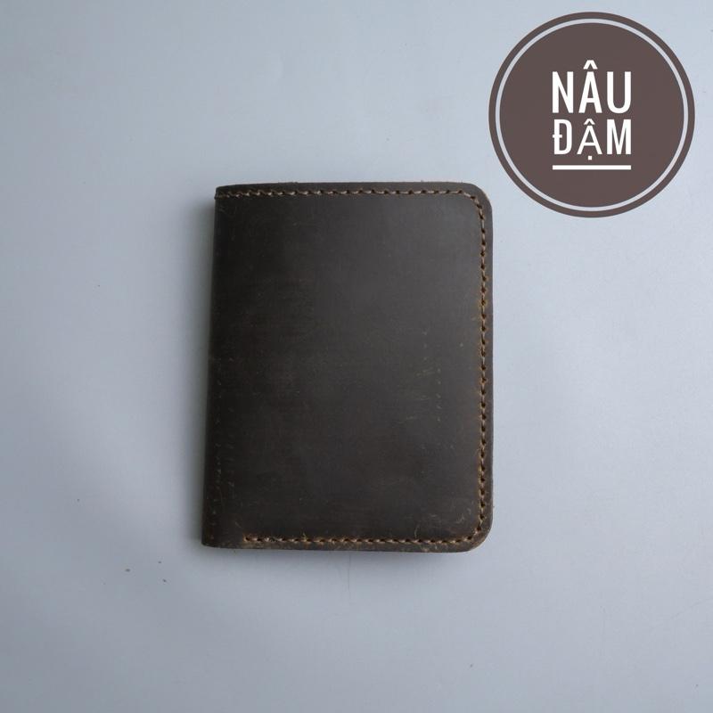 Ví Đứng Nam , Da Bò Sáp Và Da Bò Nappa Mềm, Khắc Tên Theo Yêu Cầu, Bảo Hành 12 Tháng , Thương Hiệu SAGO Wallet