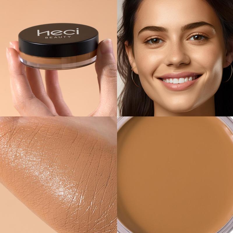 Long Lasting Bronzer Cream, 1 Box Facial Compact Bronzing Cream, Easy to Apply with Buildable Coverage, Contouring Cream for All Skin Tones, Valentine's Day Gift 3