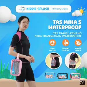 Tas Kosmetik | Tas Sabun | Toilet bag |Travel Bag Portable Transparan Anti Air Size S  KIDDIE SPLASH