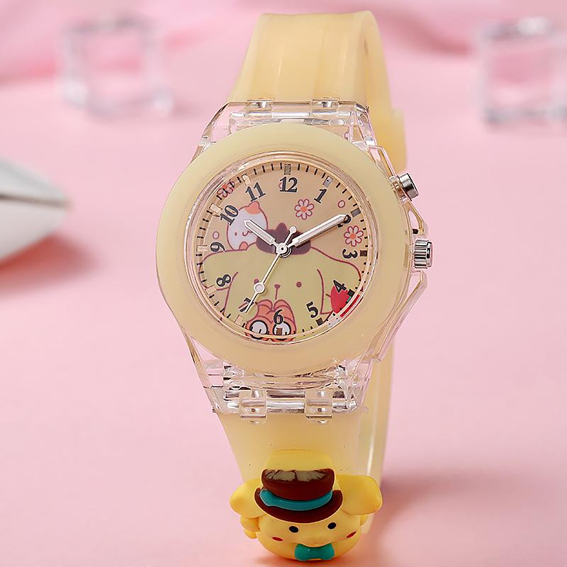 Product Introduction of Jam Tangan Anak Lampu LED Silicon Transparant Karakter Kuromi Stella Melody Cinnamoroll JL Fashion 5