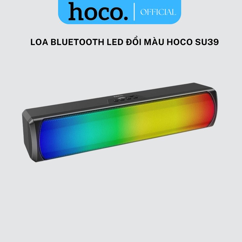Loa Bluetooth Hoco SU39 thể thao, LED nhiều màu, Bass mạnh mẽ, to rõ, hỗ trợ di động không dây, Aux 3.5, khe thẻ nhớ
