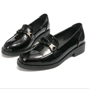 Sepatu Wanita Docmart Terbaru Flat Oxford Kulit Hitam remaja Kasual Korean Style Tiktokers Viral Bisa Cod Kerja Shoes