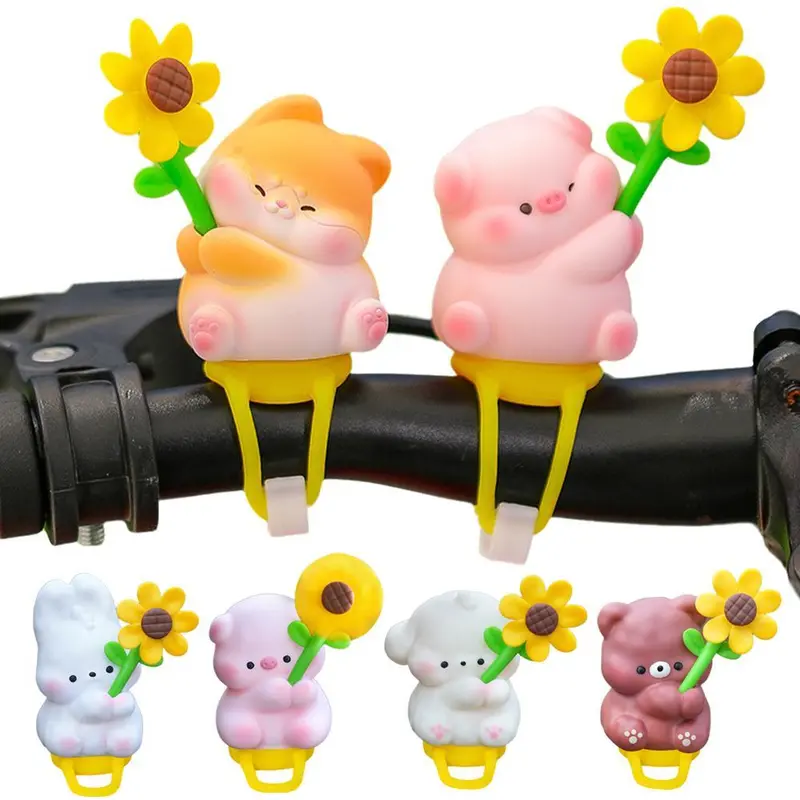 Đồ Trang Trí Xe Đạp, Đồ Trang Trí Trang Trí Chạy Điện Hình Thú Cưng Dễ Thương, Xe Đạp Lợn, Đồ Trang Trí Màu Hồng, B6M8 6