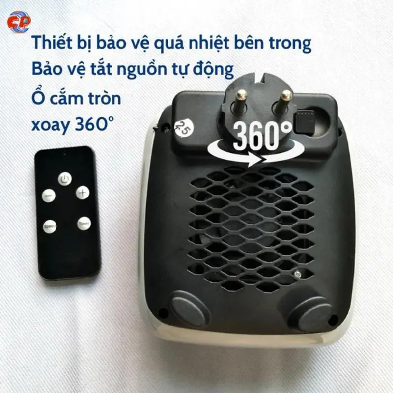 Máy Sưởi Mini, Quạt Sưởi Ấm Mùa Đông Treo Tường, Cách Nhiệt An Toàn,Tiết Kiệm Điện Làm Nóng Nhanh Chóng 3