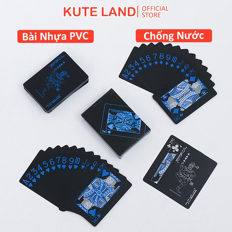 Bộ Bài Tây Chất Liệu Nhựa PVC Chống Thấm Nước 52 Lá Bài Poker Cao Cấp Bẻ Cong Không Gãy