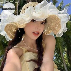 ROADBULLひなお祭りりよけ帽子,Maiわら帽子,和風多用途無地日焼け止まりめけ止めけ帽子をアンチぐ,通気性のある日よけ帽子,ヤンを完全にBう漁師の帽子 帽子 ウィッグに uv カット