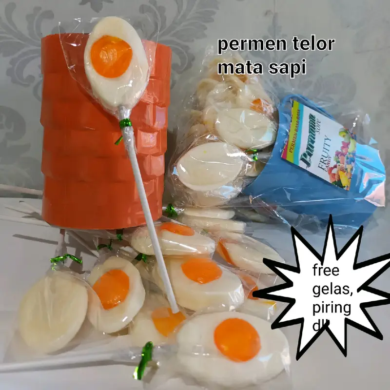 permen motif telor isi 20 0