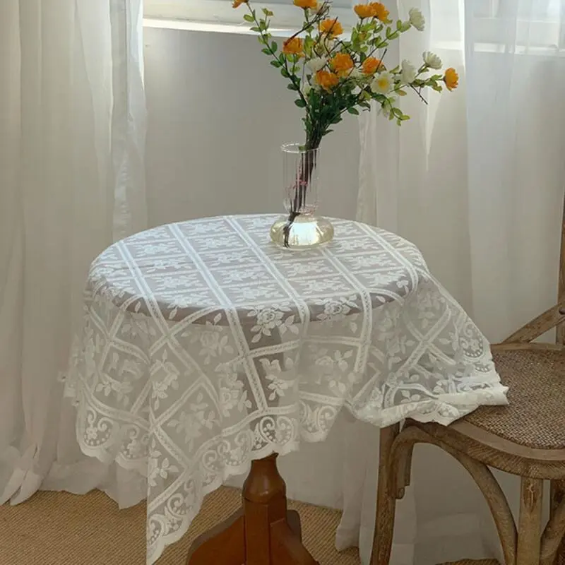 Đồ Trang Trí Để Bàn, Thêu Ren Bắc Âu, Khăn Trải Bàn Chống Bụi, Thích Hợp Để Đồ Trang Trí Nhà Cửa 6