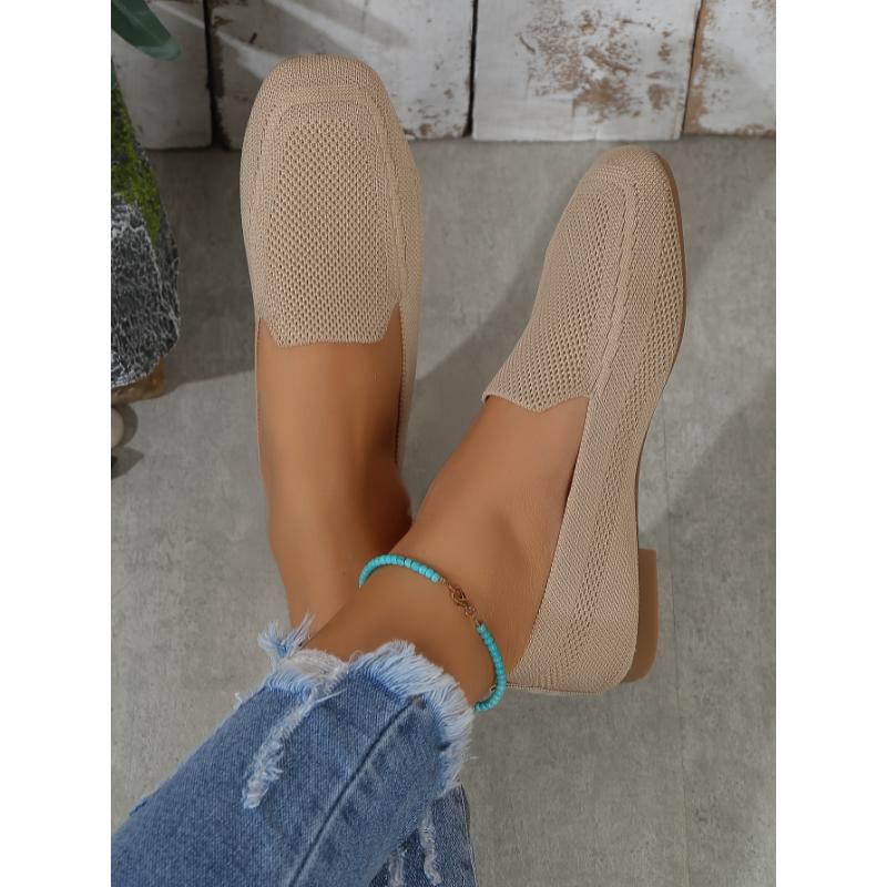 Product Introduction of Women's flat shoes with one strap, breathable square head large size wide foot shoes, casual and light walking shoes for all seasons 40