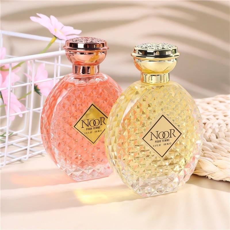 Combo 2 Chai Hoa Nữ Noor Queen Công Chúa 100ml Siêu Thơm, Nước Hoa Dùng Đi Chơi, Đi Làm Đều Ok, Mùi Hương Ngọt Ngao Cuốn Hút, Thiết Kế Chai Thuỷ Tinh Sang Trọng, Tinh Tế