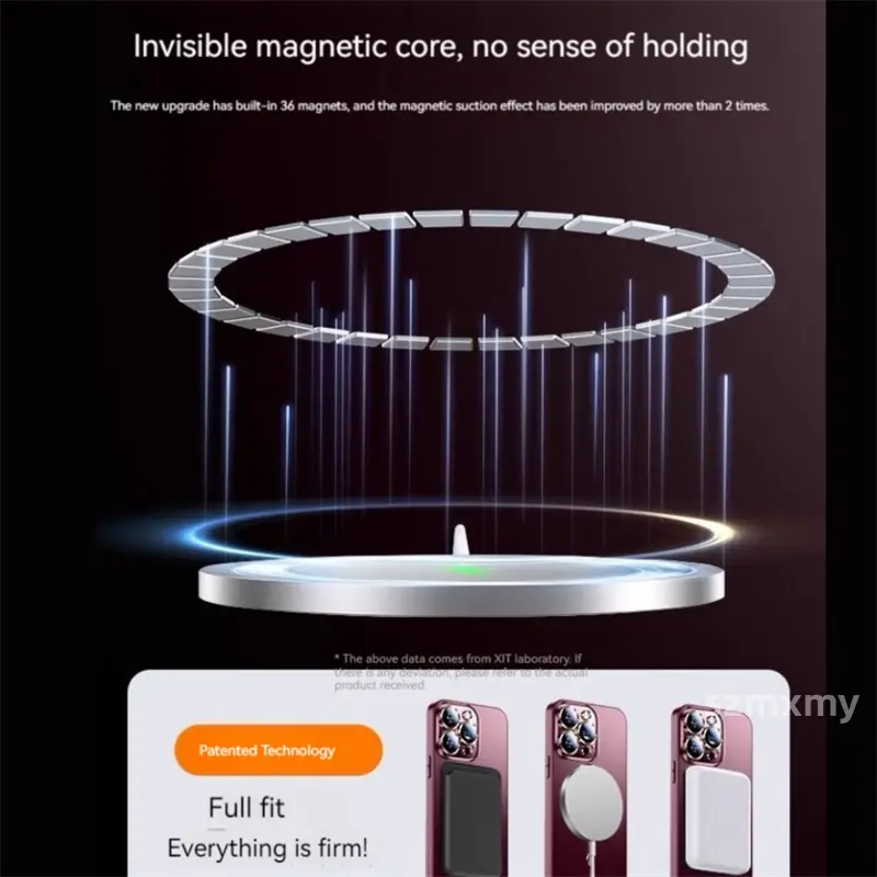 Ốp Điện Thoại Từ Tính Kính AG Màu Mận Nano, Dành Cho Iphone 15 13 12 14 Pro Max, Ốp Cứng Nhám Silicon Chống Rơi Ống Kính Pha Lê Trong Suốt HD, Tương Thích Với Iphone 15 13 12 14 Pro Max Chống Sốc 2