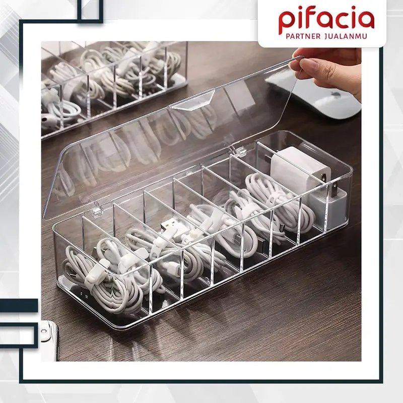PIFACIA Tempat Kosmetik Make Up Lipstik Kotak Penyimpanan Akrilik Box Multifungsi 6