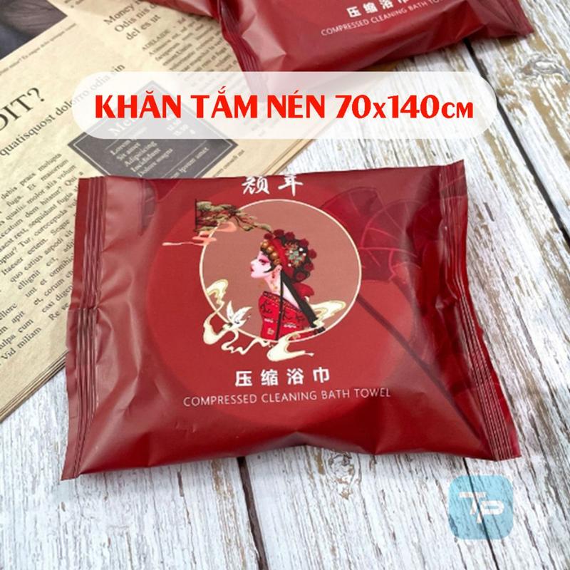 HỘP 10 VIÊN KHĂN TẮM NÉN [70cm x 140cm] - Khăn tắm viên nén du lịch tiện lợi. 8
