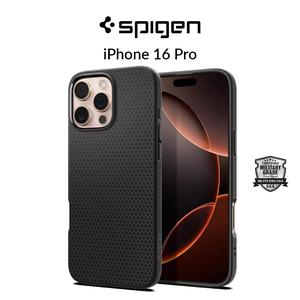 Sarung iPhone Spigen, untuk iPhone 16 Pro, Saiz 6.3 ", Sarung Udara Cecair, Perlindungan Jatuh Gred Tentera, Langsing dan Fleksibel, Tahan Lama, Serasi dengan iPhone 16, 15, 14, 13, 12, 11, Pro Max dan Plus