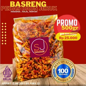 500gr Basreng sajojo snacks pedas daun jeruk renyah rempah melimpah tanpa PO Cemilan sajajo snack and Food di GorengMakanan Keripik