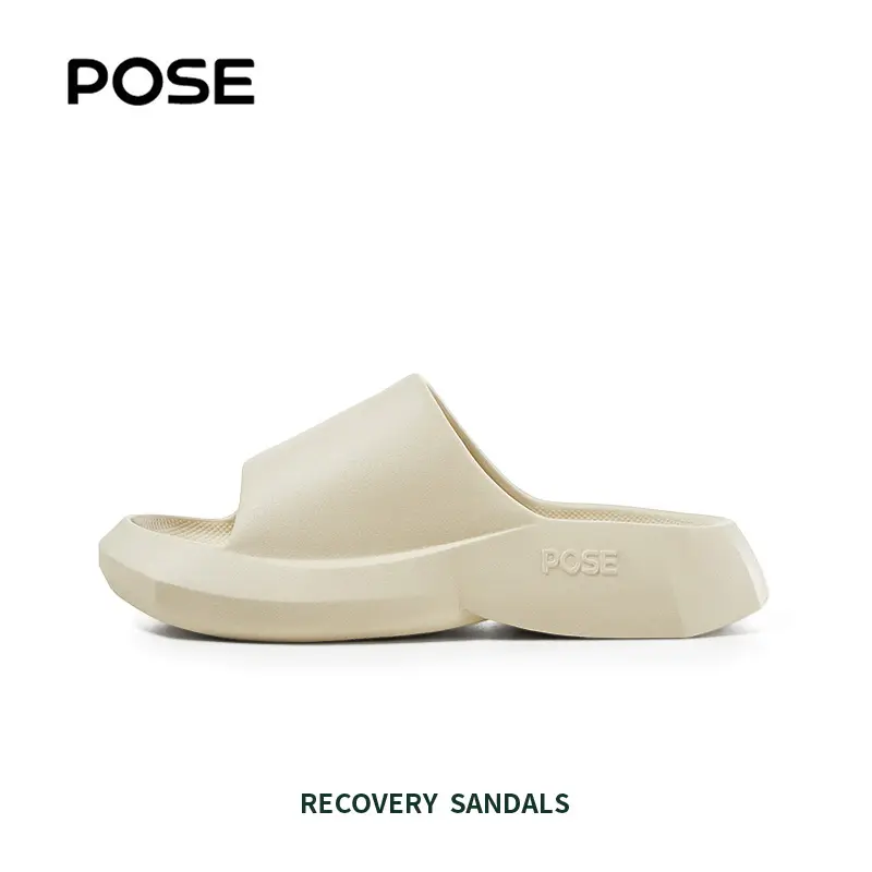 【Livestream】POSE Chariot Góc cạnh Slipper DéP Nam Đế Bằng ép xăng-đan Chống mài mòn Giảm chấn Đế dày Trong nhà Lịch lãm Chức năng Mùa hè Giới hạn PS7501W