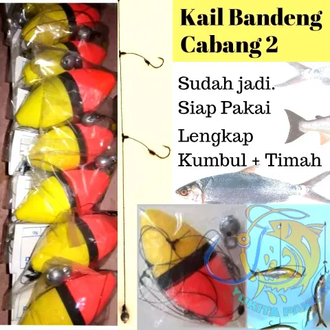 Rangkaian Set Kait Mancing Ikan Bandeng Siap Pakai Pancing Umpan 1