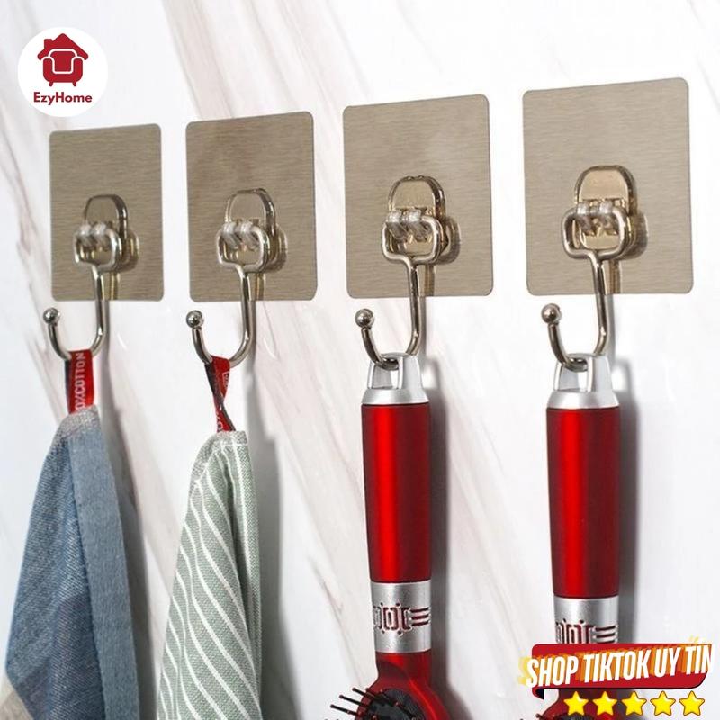 Product Introduction of COMBO 50 Móc Dán Tường Siêu Chắc - Móc Treo Đồ INOX Không Gỉ, Chịu Lực Tốt - Tiện Lợi, Dễ Dán 9
