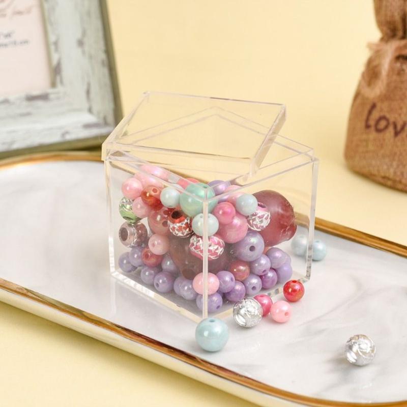 Hộp Acrylic trong suốt, có nắp, chống bụi, hộp đóng gói vuông, bảo vệ mini, thích hợp cho trưng bày mô hình Anime, có nắp che bụi, thích hợp cho quà tặng đám cưới và trang trí tiệc, món quà tuyệt vời 6