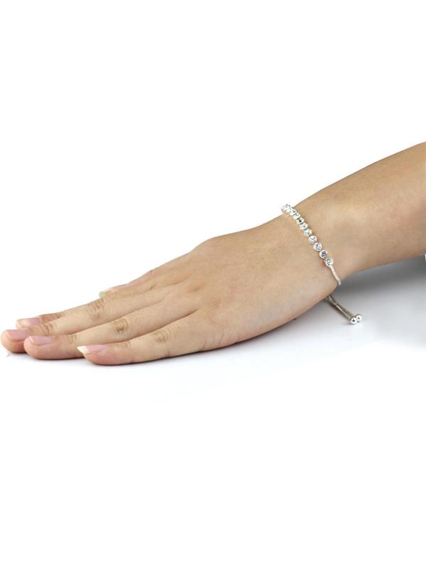 Adjustable Zircon Decor Bracelet, Fashionable Jewelry for Women & Girls, Trendy All-match & Exquisite Jewelry for Birthday Gift 3