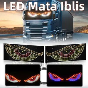 Lampu Devil Eye Merk Multi Mode Layar Tampilan LED Truk Depan Belakang Kaca Depan Mobil 12V -24V / Lampu Kaca Depan Dan Belakang Car
