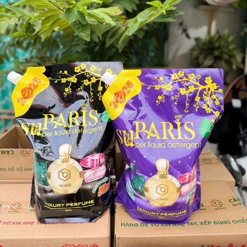 Thùng 2 túi Nước Giặt Paris mỗi  túi 3,6L hàng y hình loại 1 1
