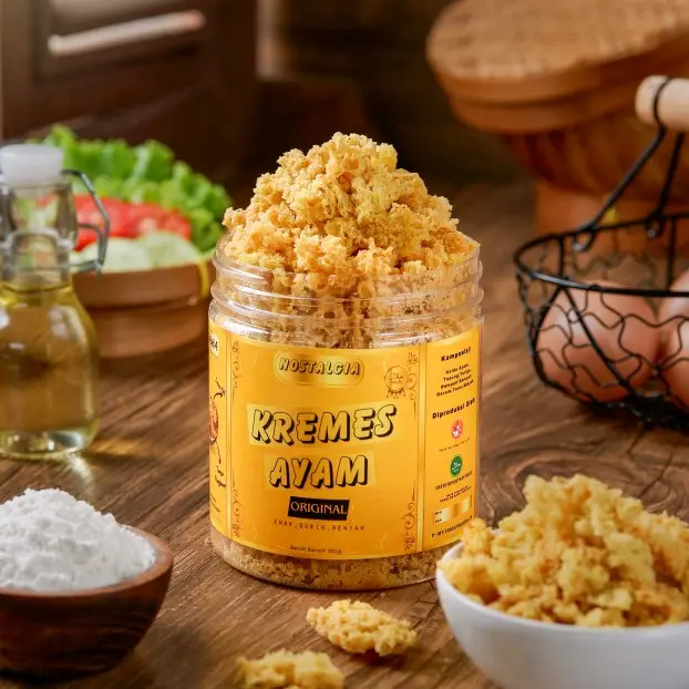 Kremes Ayam Nostalgia 150gram Makanan Food Snack Merah Oil Cemilan keripik & camilan isi Putih Pedas snack cemilan kremes  ayam makanan instan kremes kraton capung snack Kering Kerupuk 0