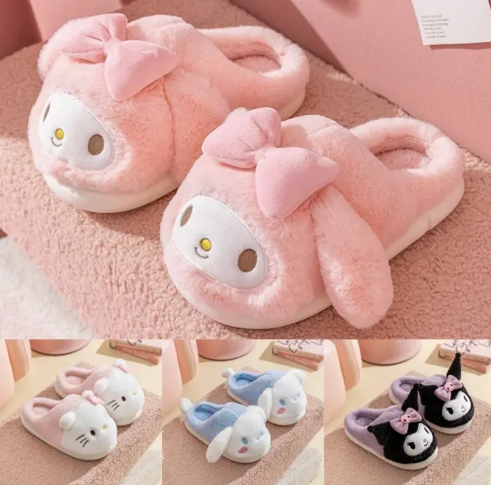 TERLARIS SANDAL RUMAH SANRIO MELODY PINK SEPATU KAMAR IMPOR
