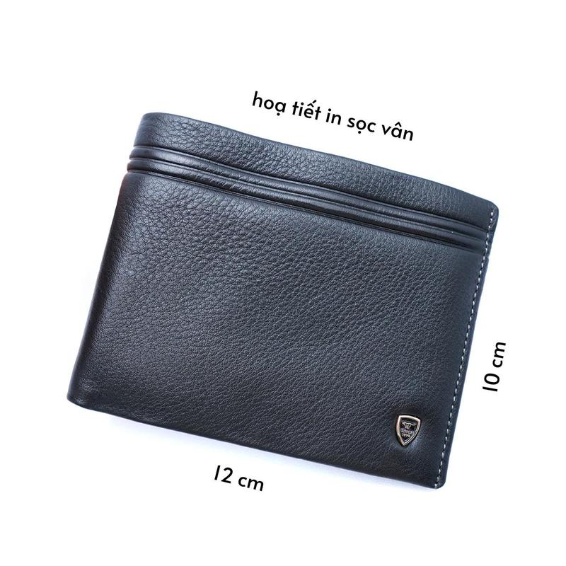 Ví da nam , ví  da bò gấp gọn da Nappa cao cấp V13 Wallet Leather Nhiều Ngăn Chữ Nhật 7