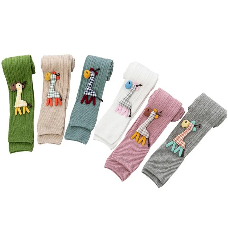 1 To 9 Years Spring Autum Cute Deer Girl Trousers High Quality Cotton Girls' Leggings Soft Knitted Pants for Children's Legging 4