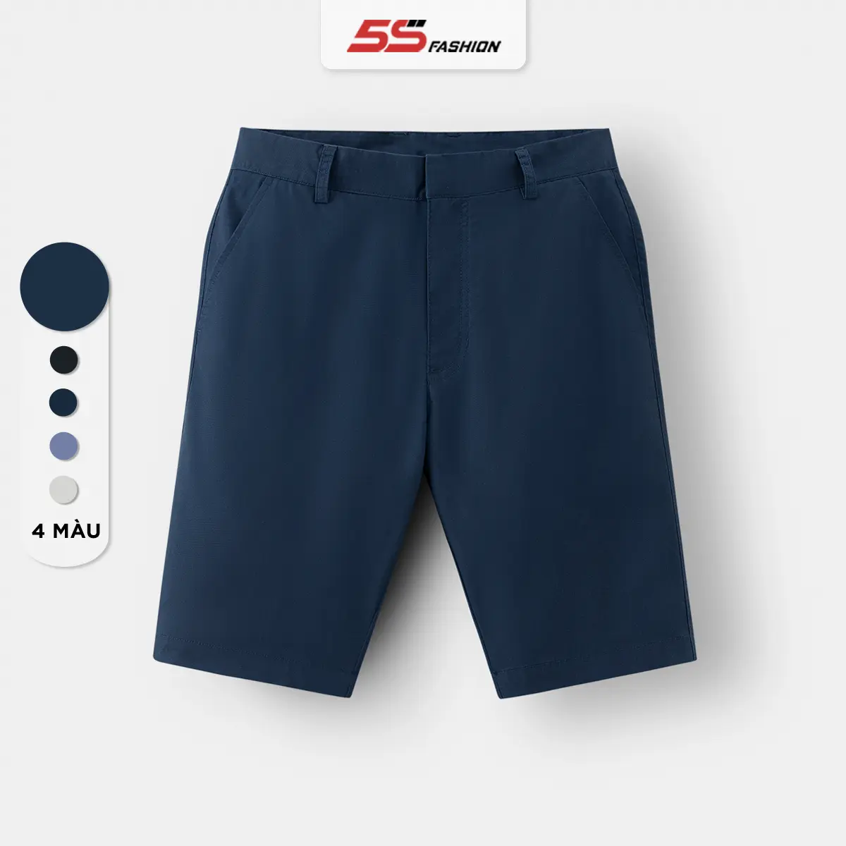 Quần Short Kaki Nam 5S FASHION Chất Liệu Cao Cấp, Thiết Kế Basic, Cúc Ẩn Mặt Trong Lịch Sự (QSK25014) Menswear Có Túi