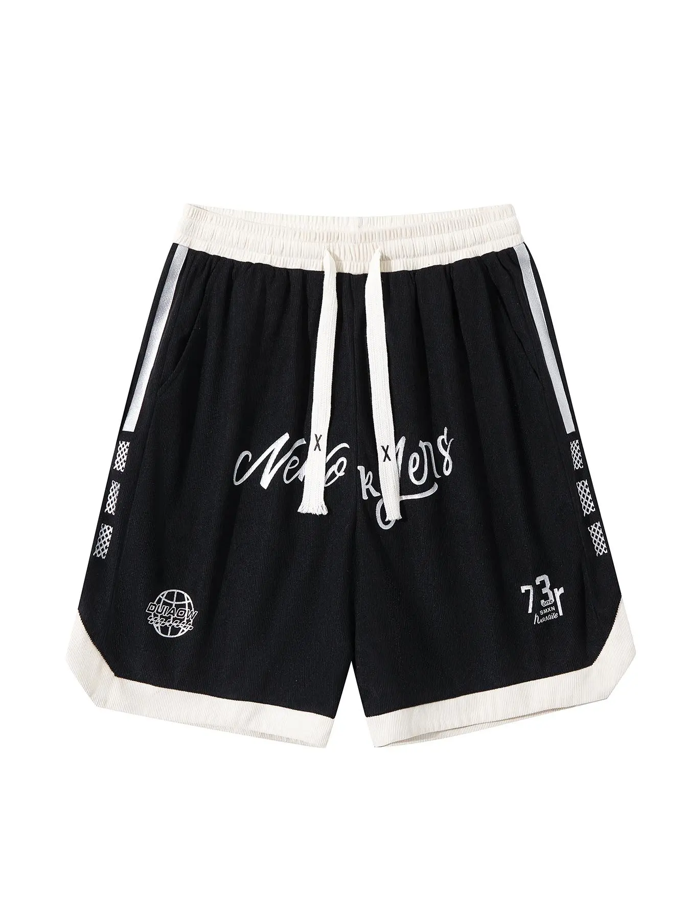 Men's Letter Print Patchwork Shorts, Casual Loose Fashion Track Shorts for Summer, Men's Bottoms for Daily Wear