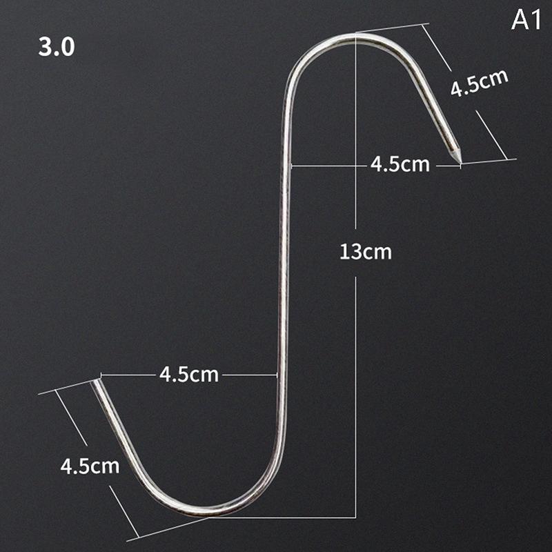 Product Introduction of [XKQ]10pcs S-shaped Hook Multi-function Stainless Steel Kitchen Tool Meat Roast Duck Hanger Hanging Organizer 33