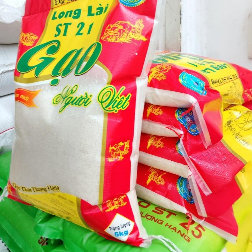 COMBO 25 Kg Gạo ST21 - Long Lài Gạo Đặc Sản Thơm Dẻo Vừa Ngọt Cơm