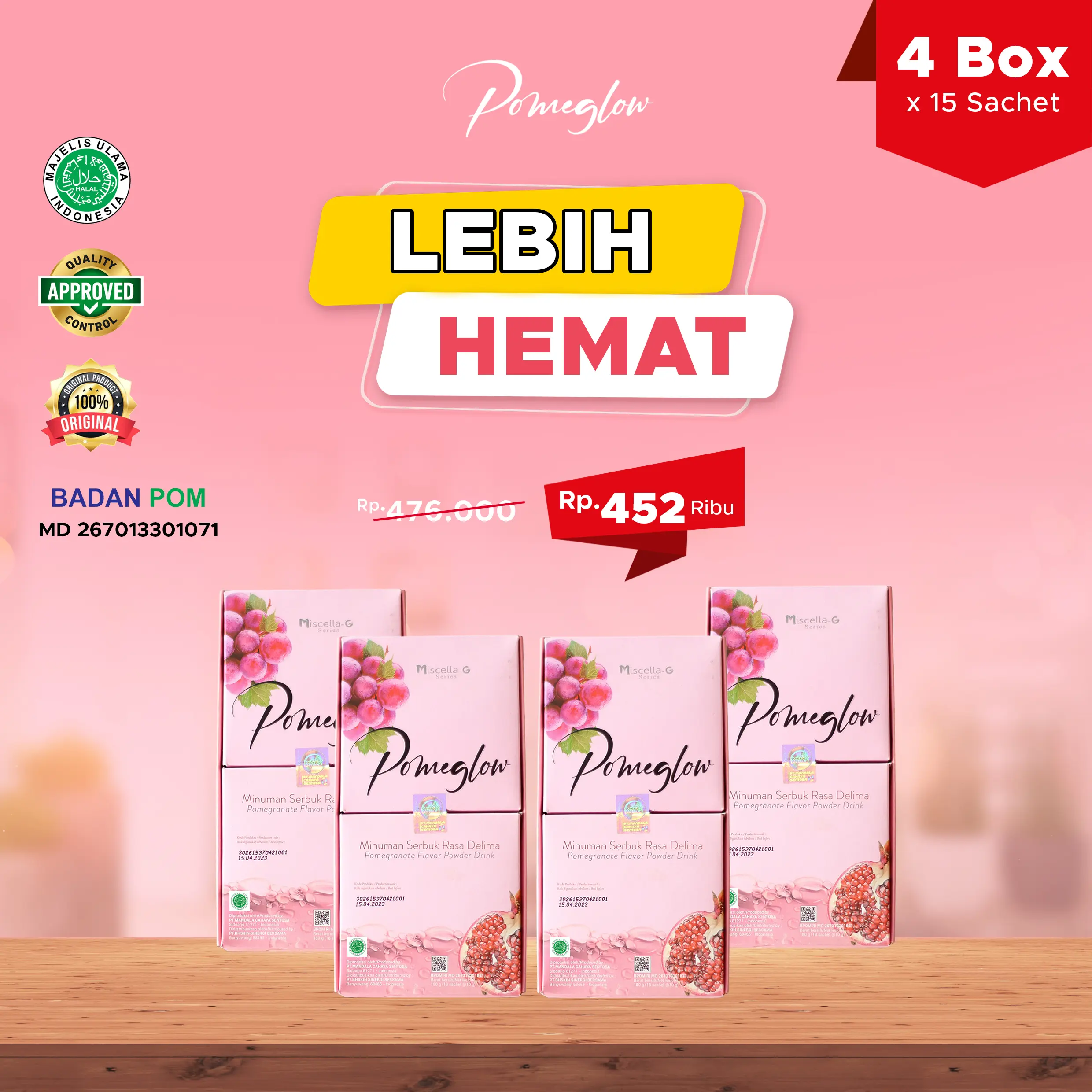 POMEGLOW COLLAGEN PAKET HEMAT