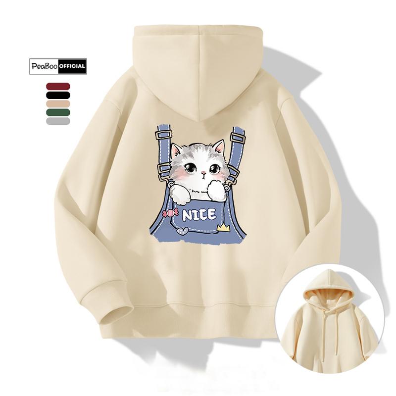 Áo Hoodie Pocket Nice Nam Nữ By PEABOO Unisex Chất Nỉ Lót Bông Mũ 2 Lớp Form Rộng