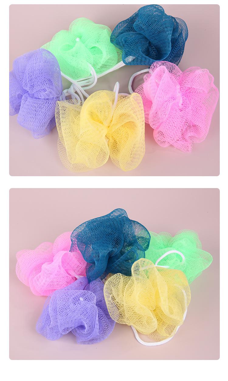 Product Introduction of Soft Shower Mesh Foaming Sponge Bathroom Exfoliating Bath Bubble Ball Body Skin Cleaning 5