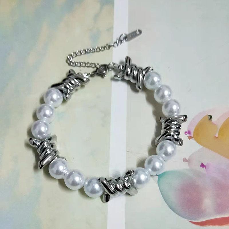[Mua là mê, chê thì hoàn về] Vòng Tay Ngọc Trai Nam Nữ - Lắc Tay Titan Không Gỉ Kết Hợp Hạt Đá Basic Unisex TAVI SUTIO 7