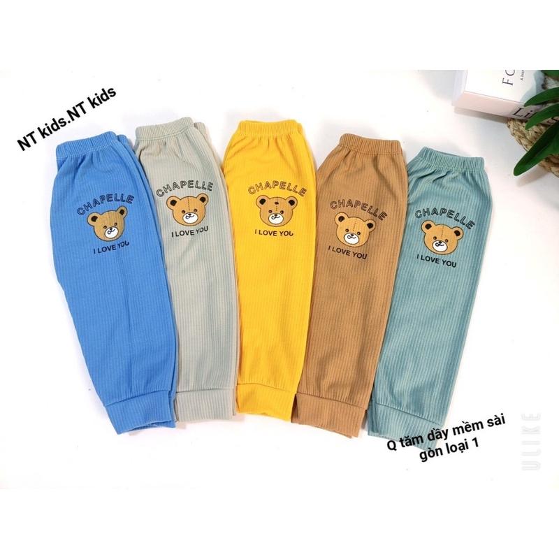 Product Introduction of [LOẠI ĐẸP]Sét 10 Quần Dài Thu Đông TĂM MỘT MÀU In Hình Hàng Dầy Dặn, Sang Sịn Mềm Mịn Co Giãn Cho Bé 3kg-13kg Cotton Len quan tam 4
