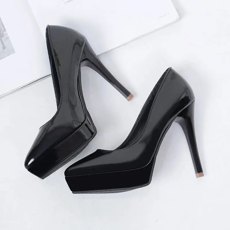 Giày Cao Gót Đế Xuồng Chống Thấm Nước Cho Nữ, Giày Cao Gót Mũi Nhọn Gợi Cảm, Giày Công Sở Màu Đen, Giày Cưới Màu Đỏ， Shoes