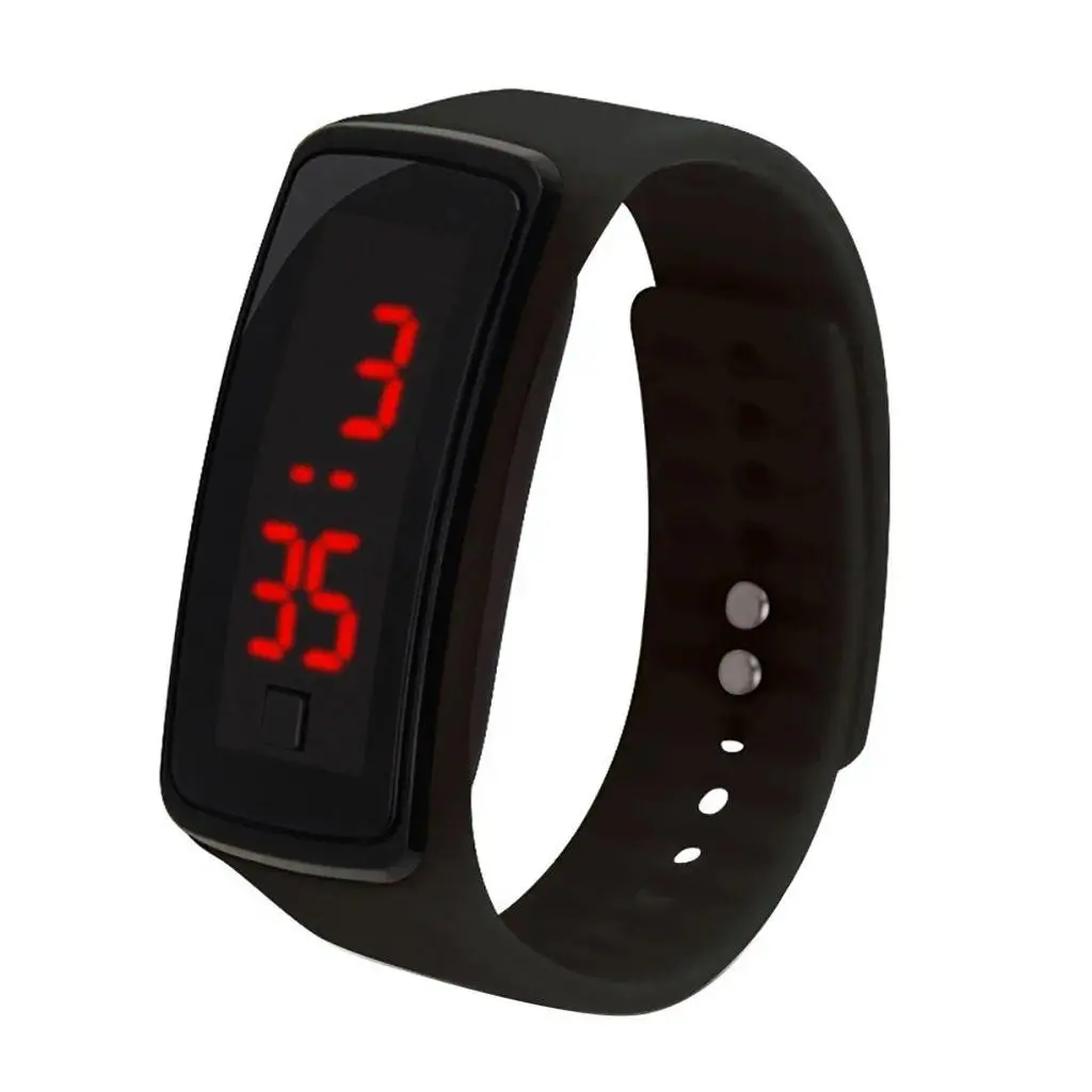 New Led Digital Watches Sports Wristband Bracelet Silica Gel Sport Watch Women Men Watches Clock