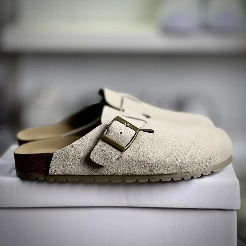 [TJ Sneaker - Bestquality] Giày sục Birken Da lộn , Đế pha trấu , Êm mềm , mang đúng size - Bảo hành 1 năm về keo DéP Shoes 2