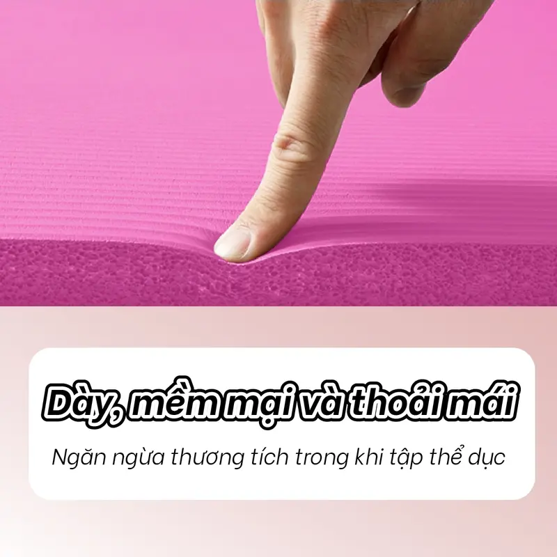 (10mm)BG-Thảm Tập  Yoga Sport Gym Siêu Dày Chất Liệu NBR Chống Trơn Trượt Tốt. Cao Su Tập Gym 7