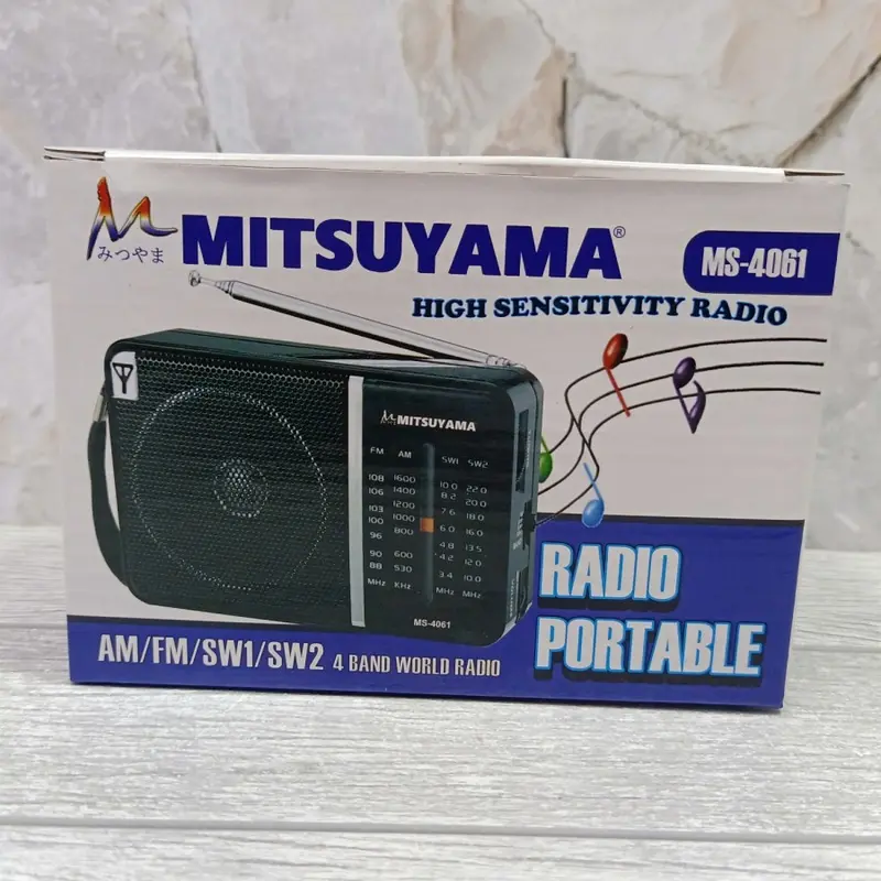 COD Radio Portable Mitsuyama MS-4061 AM/FM/SW1/SW2 4 Band World Radio MS-4061 3