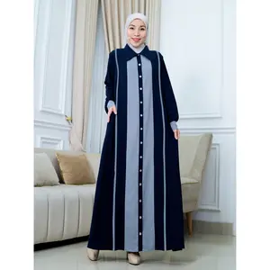 Nazwa Dress Gamis Casual Polos Size S-M L-XL 3L-XXL Bahan Sabrina Anti UV Pakaian Muslim Wanita 2025