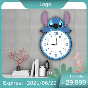 Jam dinding Charakter Anak Anak / Hiasan ruang tamu / hiasan kamar tidur / Hiasan sekolah TK /Hiasan sekolah Paud Dll