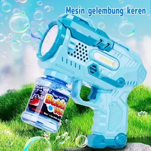 Bubble Gun Elektrik 15 Lubang – Teknologi Penuh, Mainan Anak Otomatis, Busa Warna-Warni, Mainan Edukasi & Kreatif untuk Anak Toys ring  63mm mainan  ufo  yb  rich  brian firework  bubble  machine