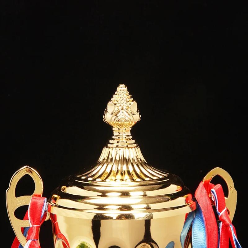 Product Introduction of Sports Games Gold Trophy Awards Champion Metal Model Small Prize Cup with Lid School Rewarding Supply Winner Award Trophy Toy 5