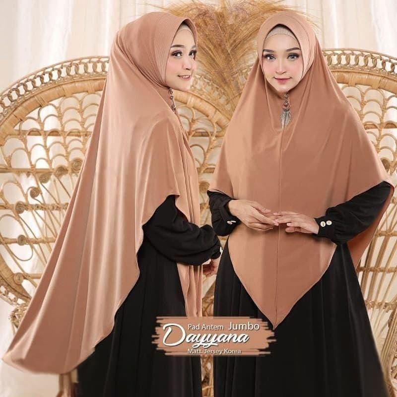 Product Introduction of Jilbab Syari Bergo Jumbo Dayyana Khimar Syari Berbahan Jersy ZHI 1
